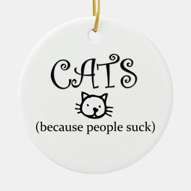 Gatos porque la gente succiona adorno (Frente)