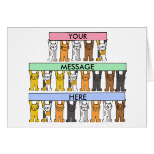Gatos portando pancartas al Personalizar