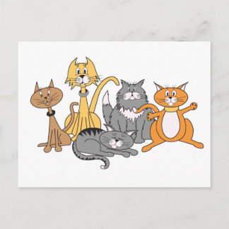¡Gatos! Postal
