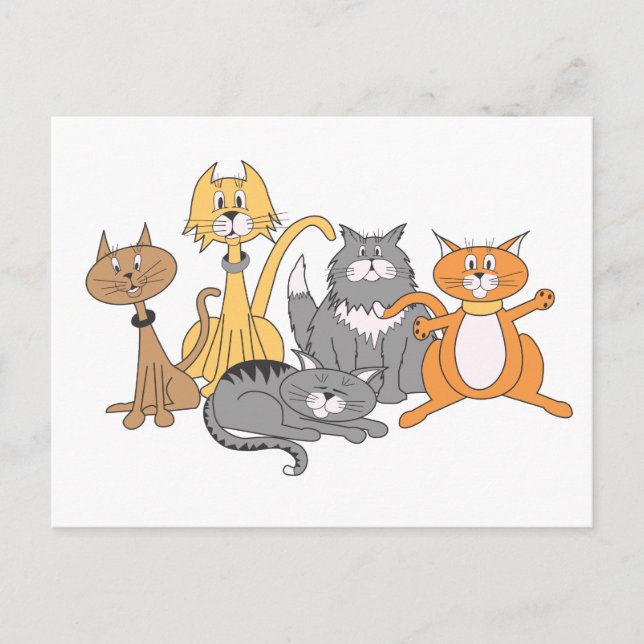 ¡Gatos! Postal (Anverso)