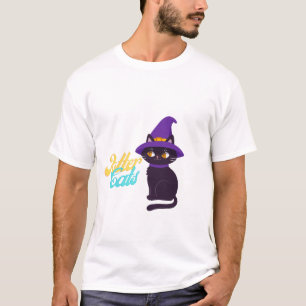 Gatos Potter - Camiseta de gato negro mágico