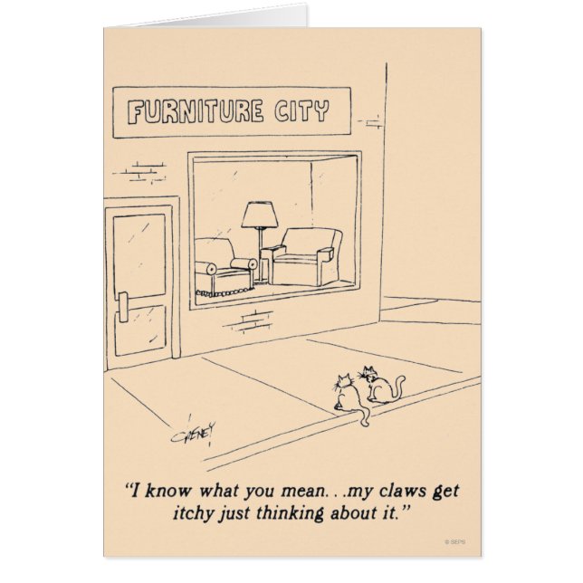 Gatos que agarran los muebles (Frente)