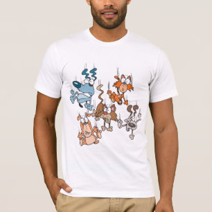Gatos que caen y camiseta para hombre de los