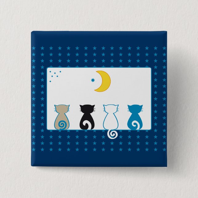 Gatos que miran el botón de la luna (Anverso)