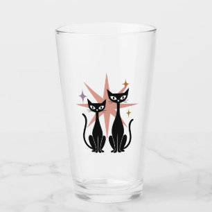 Gatos Retro Cristal Starburst Atómico Rosa   Mid-C