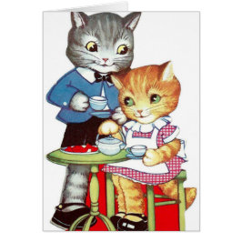 Gatos retro de San Valentín