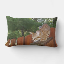 Gatos Serval Savannah Reversibles en una Almohada