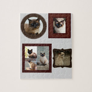 Gatos siameses fotografía regalo rompecabezas