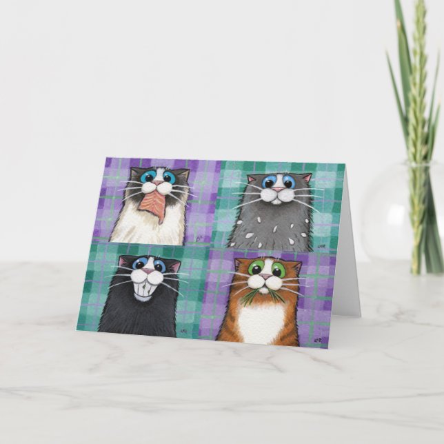 Gatos Sin Tarjeta De Saludo Buena (Anverso)