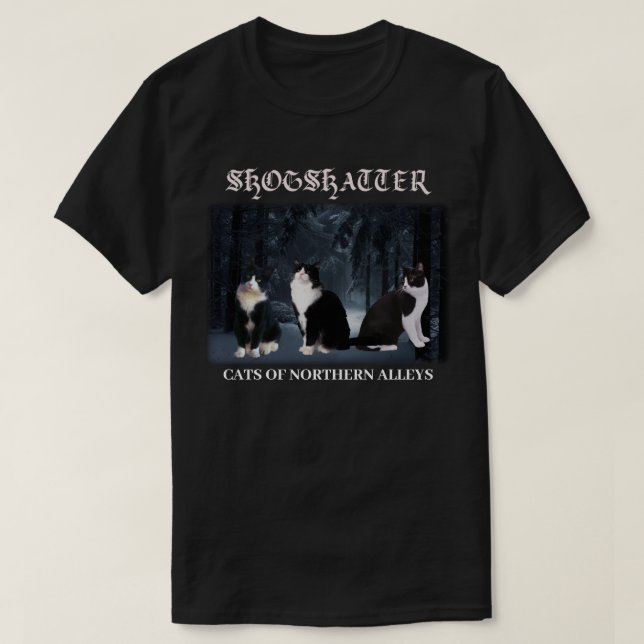 Gatos Skogskatter de la camiseta de los Alleys del (Diseño del anverso)