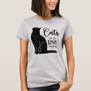 Gatos son mi lenguaje del AMOR Camiseta
