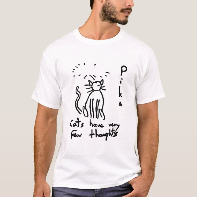 gatos tienen pocos pensamientos camiseta (Anverso)