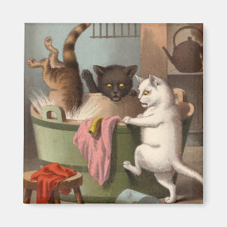 Gatos traviesos - imán de la nevera de lavavajilla