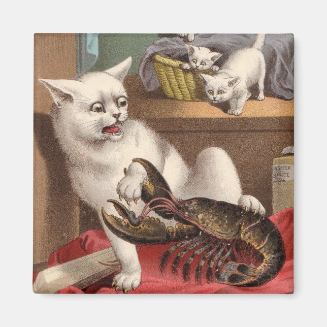 Gatos traviesos - Imán sorpresa de langosta (Frente)