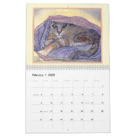 ¡GATOS! Un gato con calendario mensual