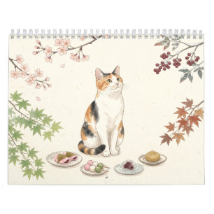 Gatos Wagashi Japoneses – 12 Meses de Calendario d