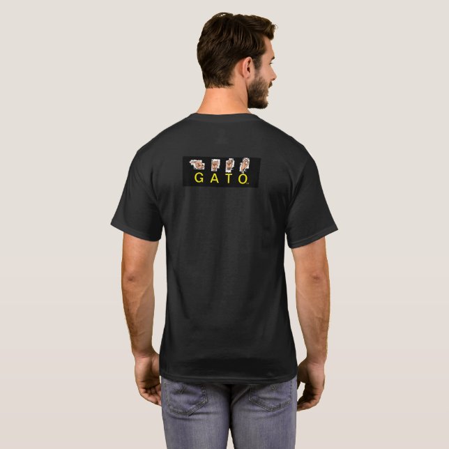 Gato's Watching4, Camiseta Cat Unisex Crewneck (Reverso completo)
