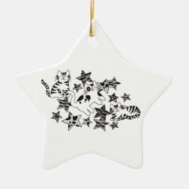 Gatos y estrellas ~ Ornamento