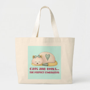 Gatos y libros - la bolsa de asas perfecta