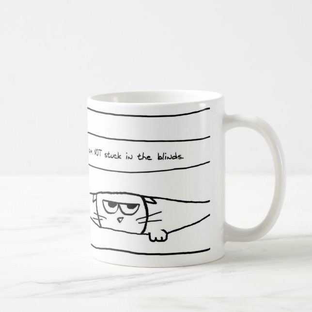 Gatos y persianas de ventana - taza de café (Derecha)