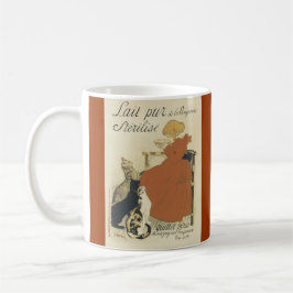 Gatos y taza de café (francesa) del chica
