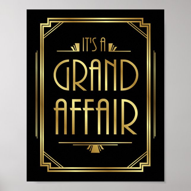 Gatsby Art Deco Es una impresión de Rótulo de GRAN (Frente)