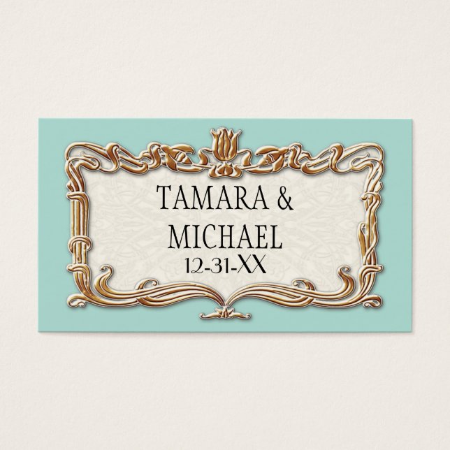 Gatsby Art Deco Nouveau Lace Faux Gold Tulip (Frente)