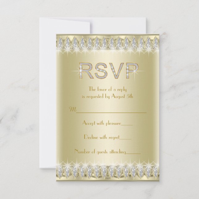 Gatsby Art Deco Roaring RSVP de 20 (Anverso)
