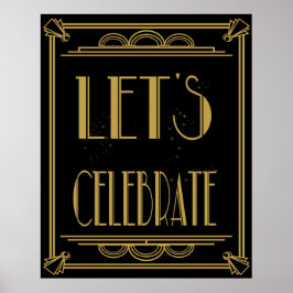 Gatsby de Art Deco celebremos la impresión