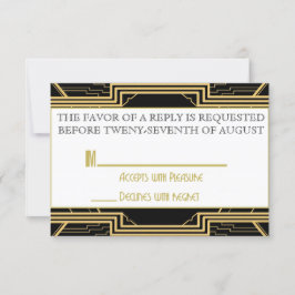 Gatsby Gold Boda Suite Ceremony RSVP Fiesta