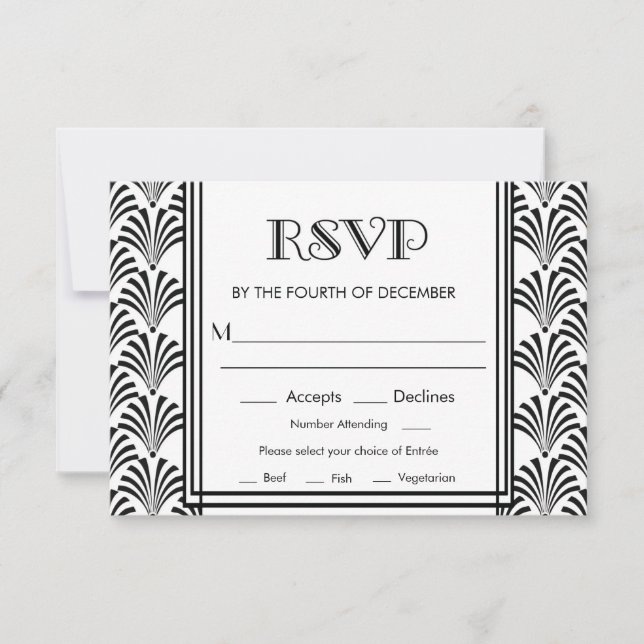 Gatsby RSVP modernista (Anverso)