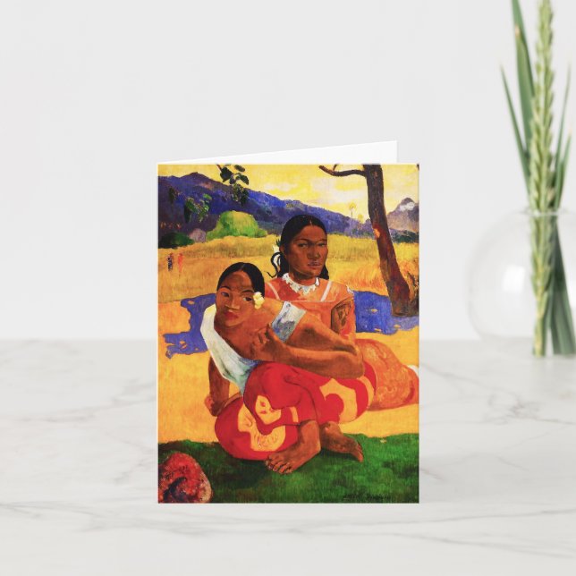 Gauguin cuando es usted que consigue la tarjeta de (Anverso)
