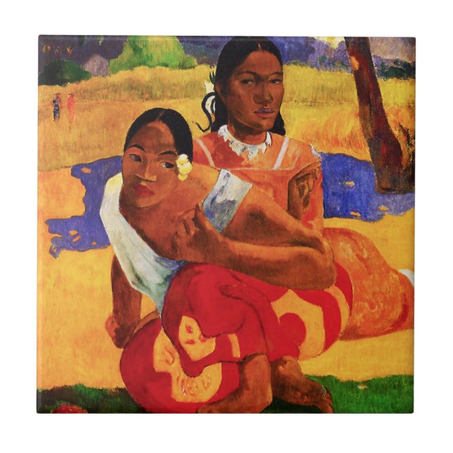 Gauguin cuando es usted que consigue la teja (Frente)