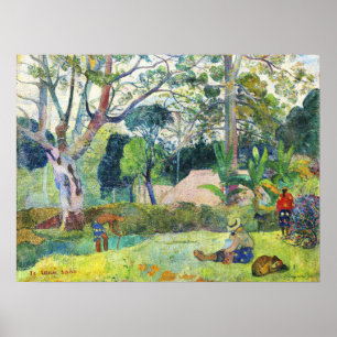 Gauguin El Gran Árbol Te raau rahi Póster de Arte