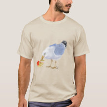 Gaviota con camiseta de patatas fritas