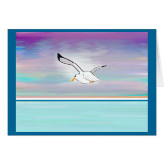 Gaviota sobre el mar