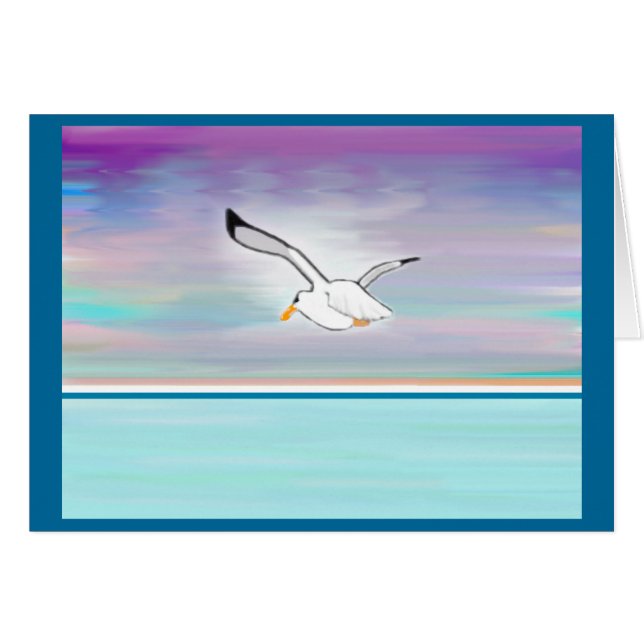 Gaviota sobre el mar (Anverso (Horizontal))