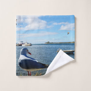 Gaviota Y Barcos En El Océano, Lavabo