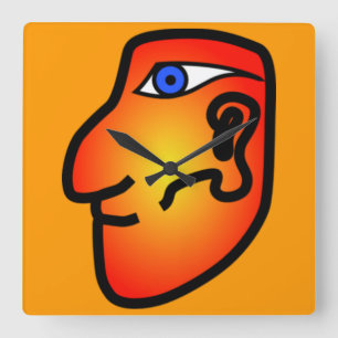 Gaviotas abstractas en el reloj de pared de vuelo