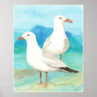 Gaviotas acuáticas en el arte de la naturaleza de