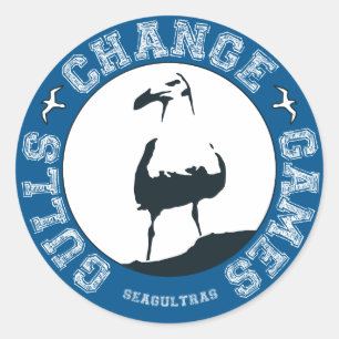 Gaviotas cambian juegos de 3" pegatinas (hoja de 6