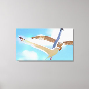 Gaviotas en Vuelo Impresión en Lienzo Envolvente