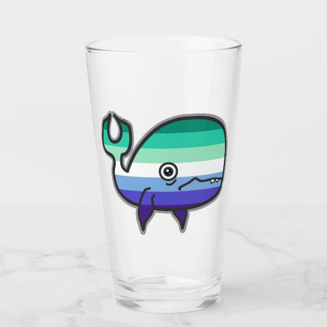 Gay Ansioso pero Orgulloso Tumbler de ballena (Anverso)