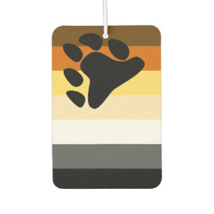 Gay Bear bandera de orgullo oso Paw Ambientador