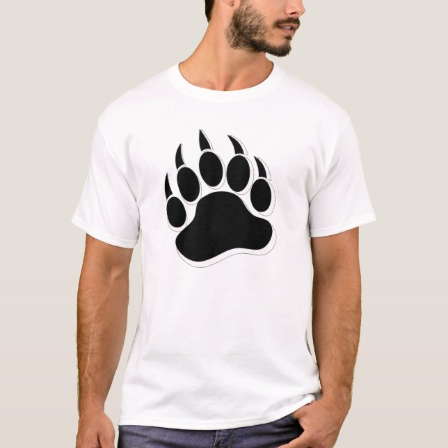 Gay Bear garra Negro y Blanco efecto 3D - Camiseta (Anverso)