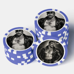 Gay Leather Daddy Fichas de Poker de los años 40 –