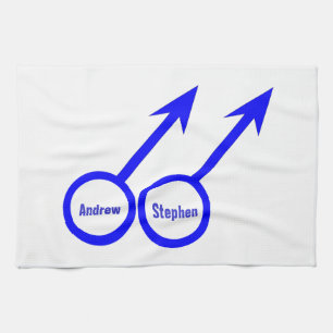 Gay Lovers Personalizable Cocina Toalla