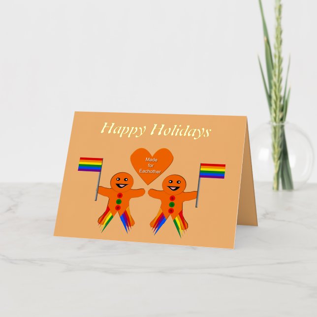 Gay Men Navidades Gingerbread Pareja Personalizado (Anverso)