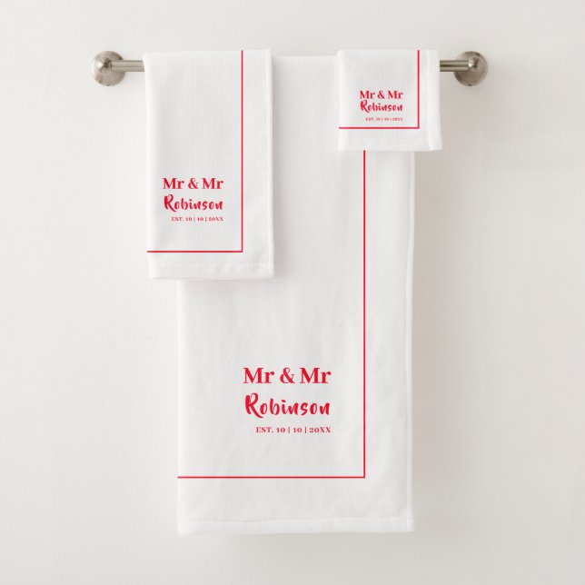 Gay Newlyweds Mr & Mr Personalized Large (In situ)