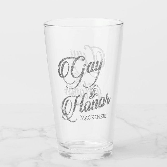 Gay of Honor | Keepsake, Personalizado del Partido (Reverso)
